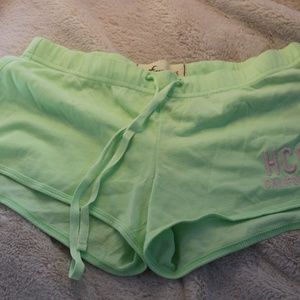 NWT Hollister XS Lime Green Pj Shorts